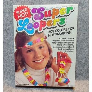 VTG NOS Super Loopers by Craft House Headband Necklace Bracelet Belt 50992 80'S
